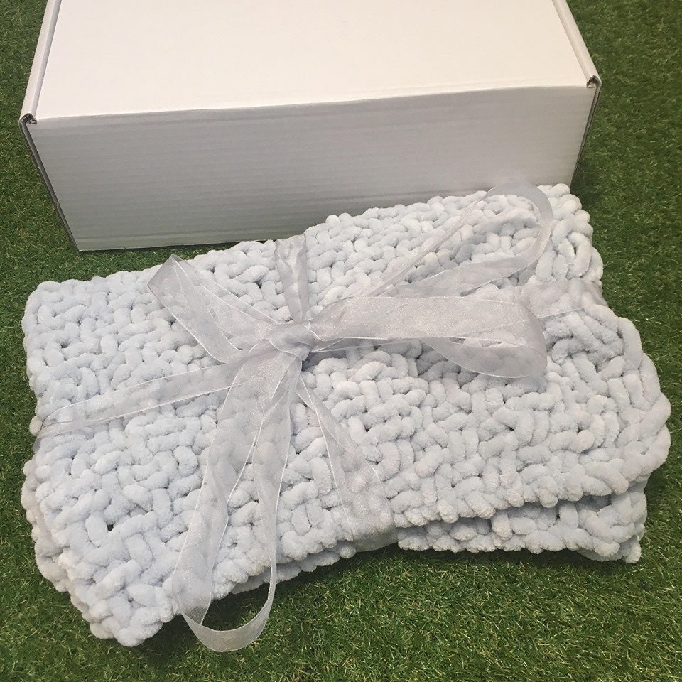 Handmade Light Grey Baby Blanket AJ15EW Etsy