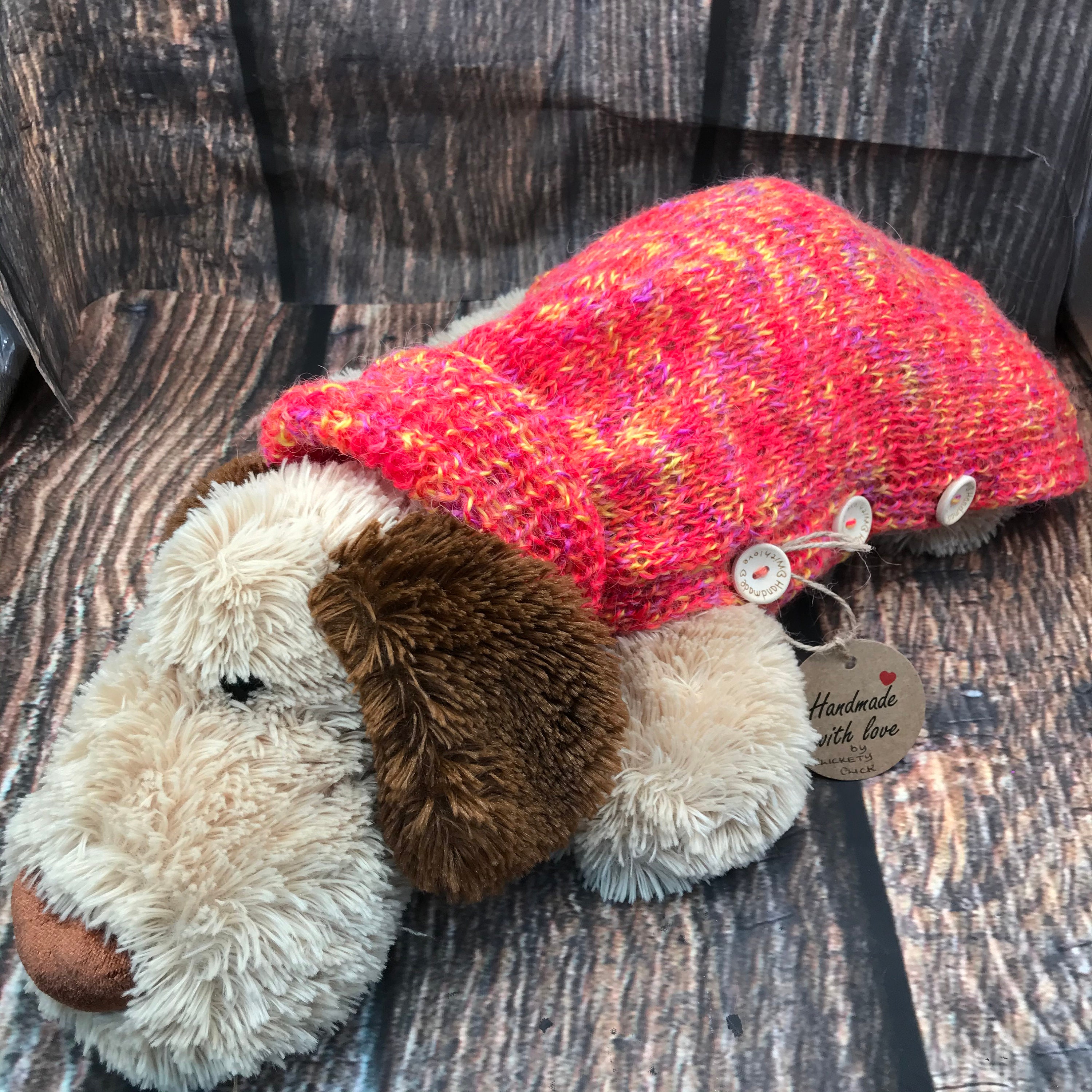 Hand knitted Small Dog Coats with Button fastenings. Suitable Etsy