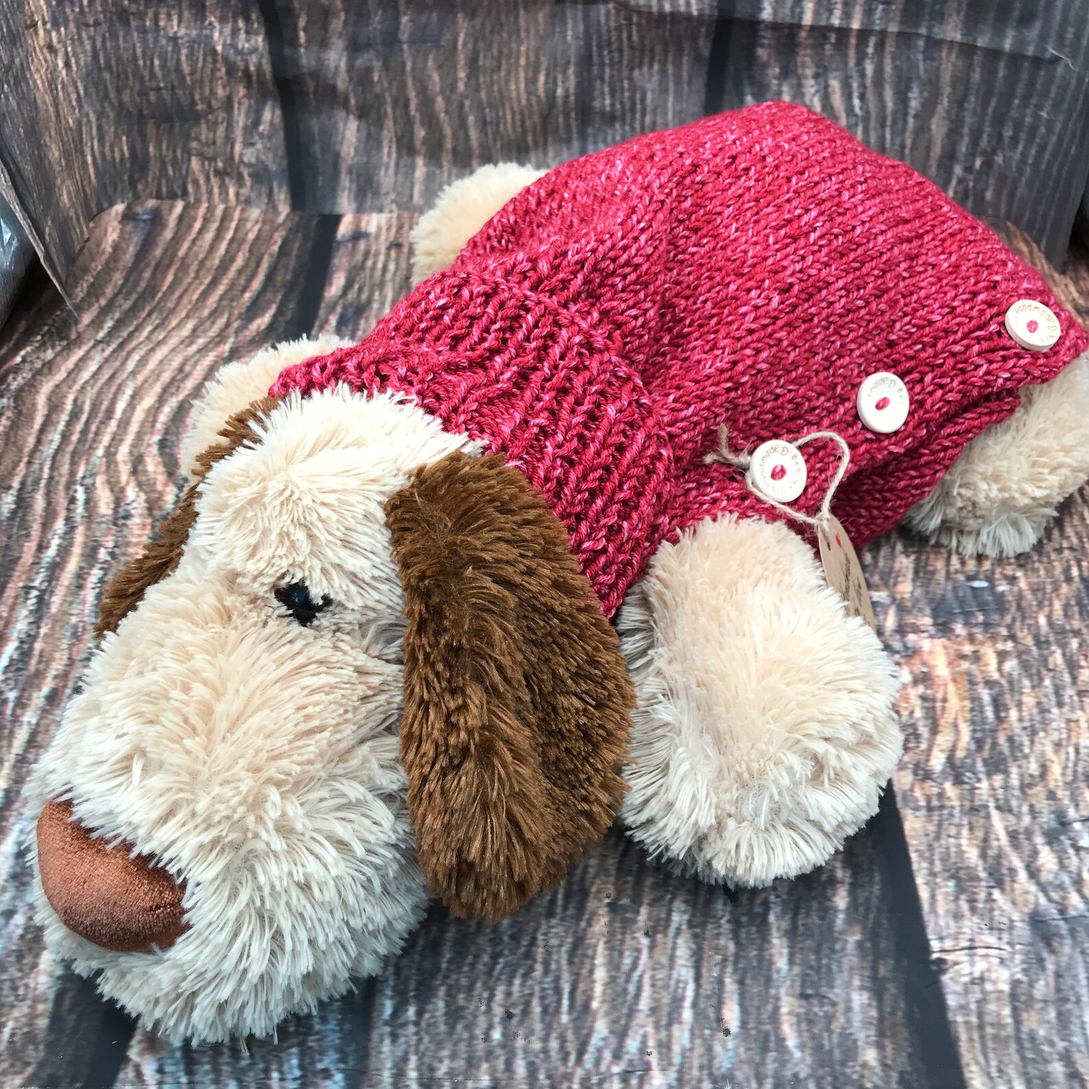 Hand knitted Small Dog Coats with Button fastenings. Suitable Etsy