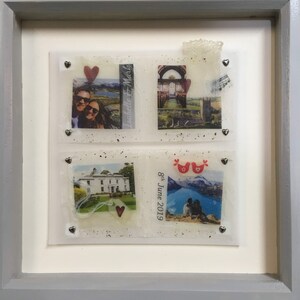 Personalised photobox frame, Wedding Memory Windows, Photo Memory Montage, Occasion, Celebration, Engagement, Wedding, Anniversary, Wall art