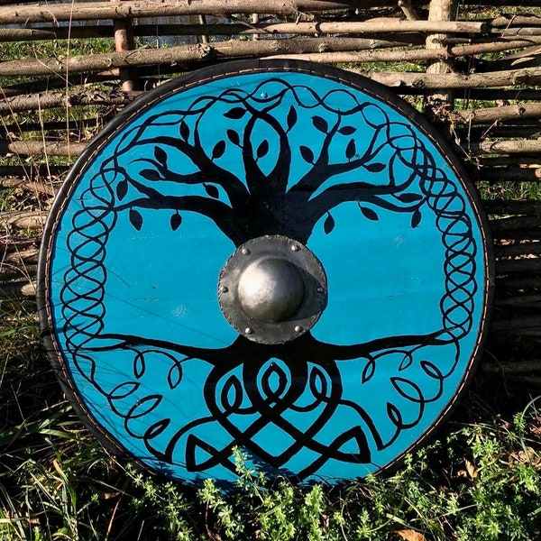 Yggdrasil shield, Viking Battle Shield, Traditional Norse Battle Shield, medieval shield, viking armor, wood shield