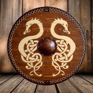 Jormungandr Serpent Viking Shield Medieval Shield Norse - Etsy