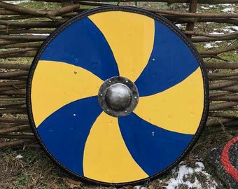 Battle Viking Shield, medieval shield, custom shield, norse shield, larp viking shield, sca shield, round shield, viking decor, cosplay