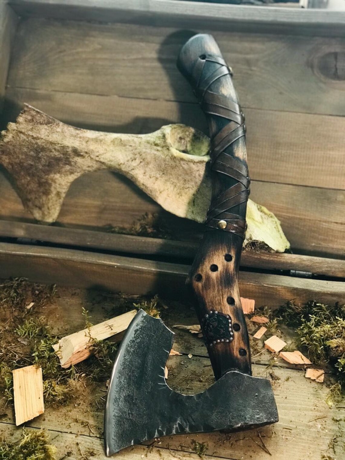 Ragnar Norse Throwing Axe Norse Axe With Engraving Groomsmen Etsy