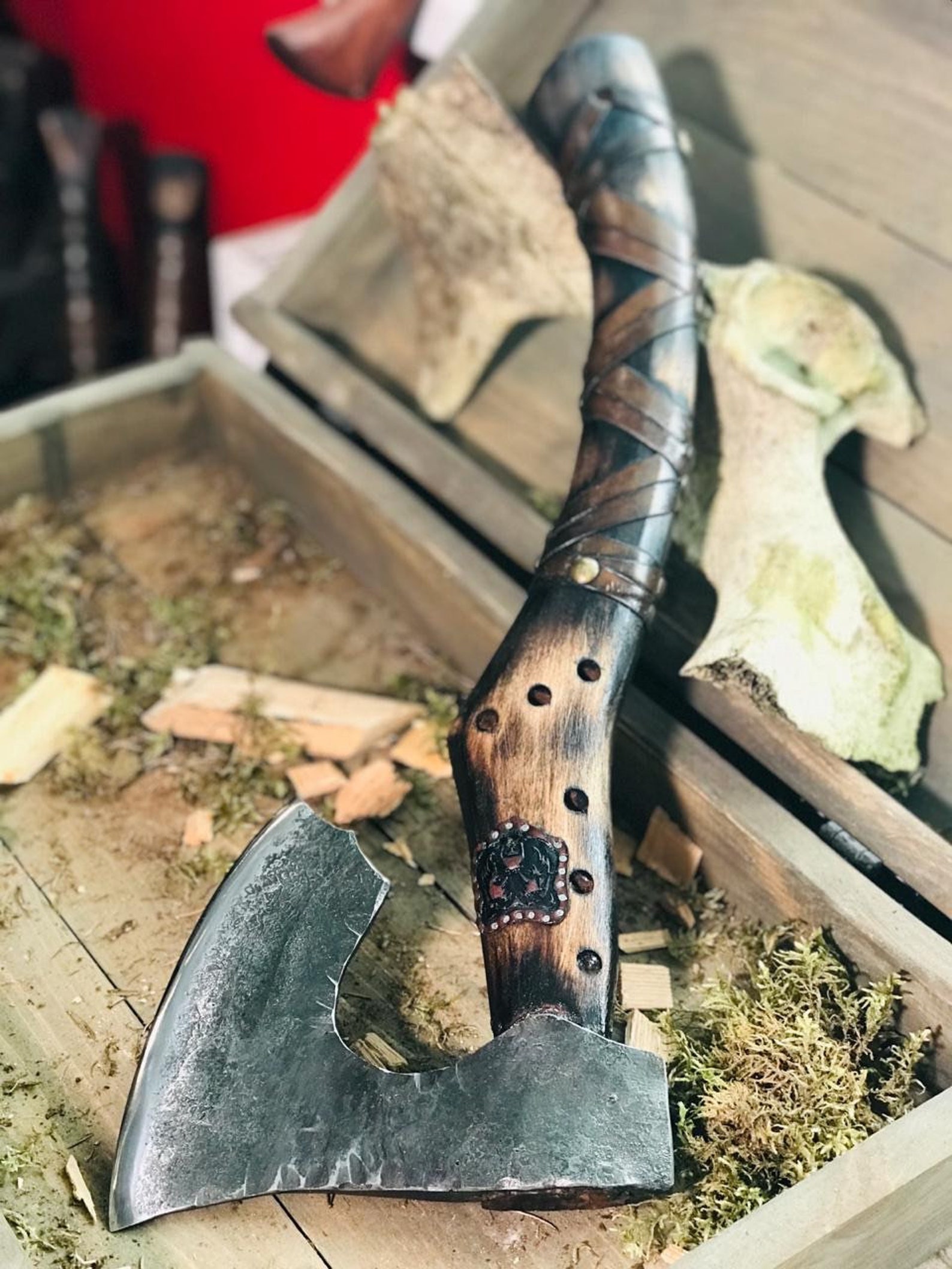 Ragnar Norse Throwing Axe Norse Axe With Engraving Groomsmen Etsy