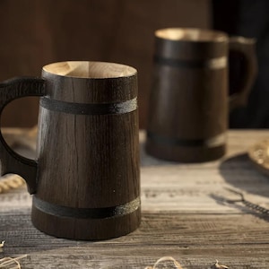 Personalized Wooden Beer Mug , Custom Gift for Beer Lovers, wooden beer mug, medieval mug, personilized mug, custom viking mug