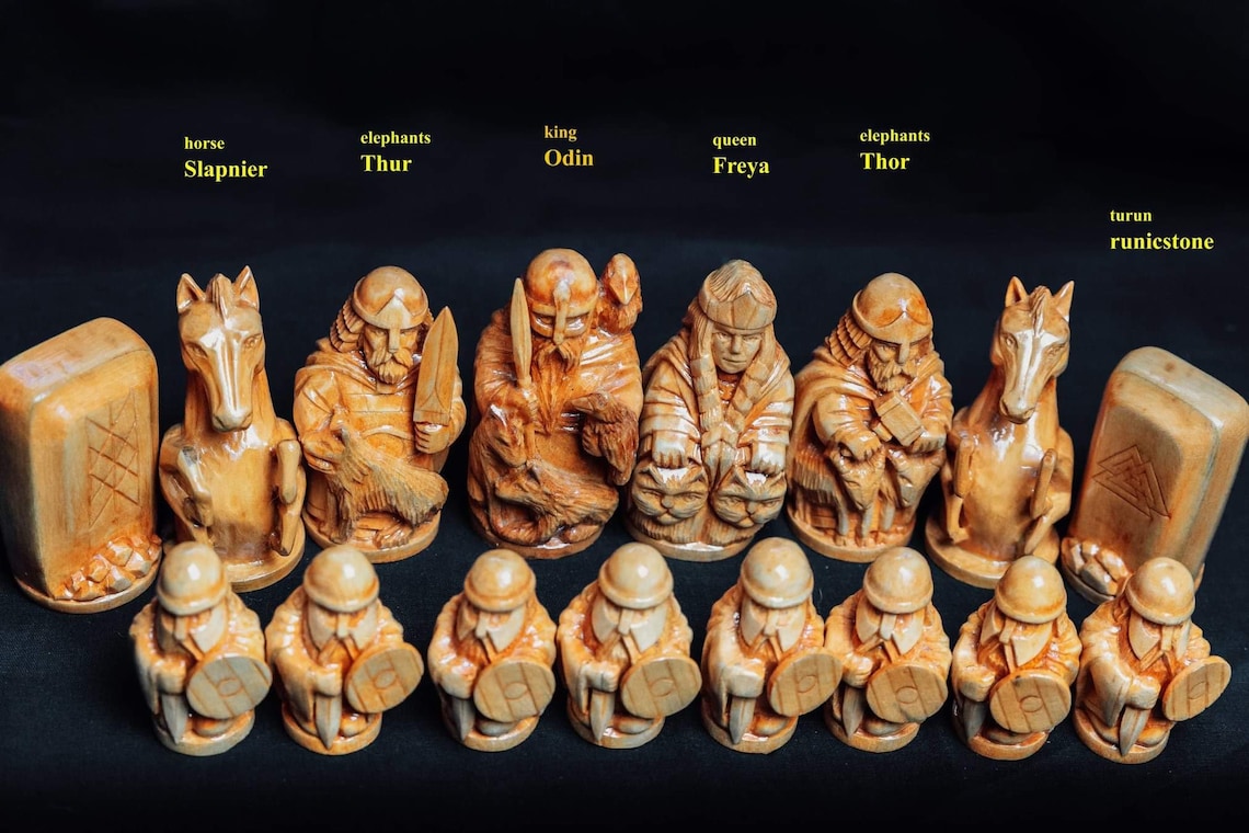 Viking battle chess set Unique Offer on Etsy Etsy