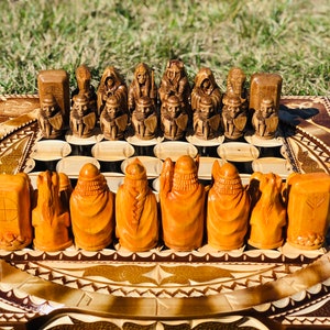 Viking battle chess set, Unique Offer on Etsy, chess set, Viking statue, Viking gods, Norse pagan, pagan altar image 2