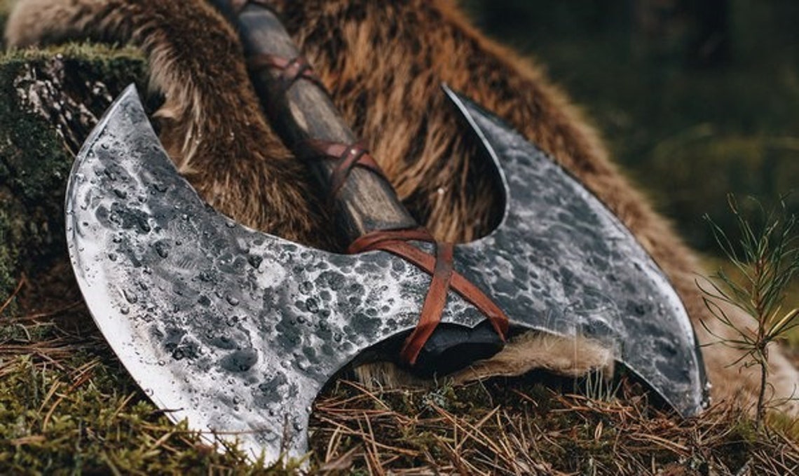 Large Norse Axe Double Blade Axe Etsy UK