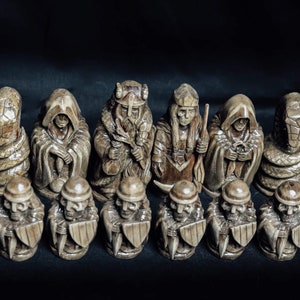 Viking battle chess set, Unique Offer on Etsy, chess set, Viking statue, Viking gods, Norse pagan, pagan altar image 6