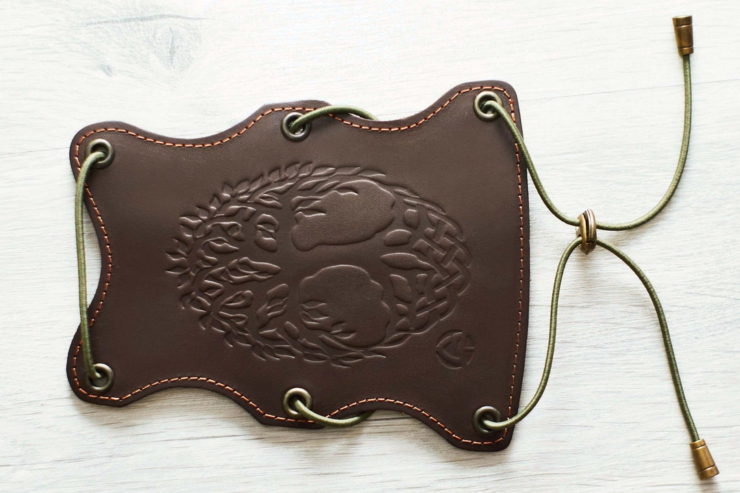 Protège-bras Tir à L'arc Vintage – Cuir Véritable – Fabrication Américaine #24
