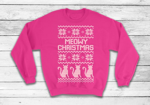 meowy christmas sweatshirt