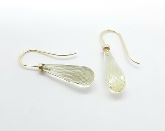 golden earrings with lemon citres