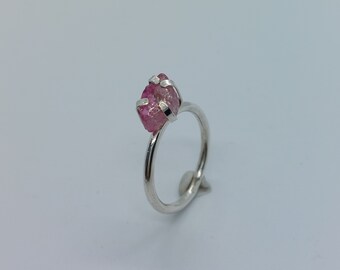 silver ring with tourmaline