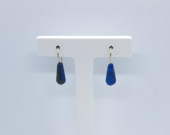 silver earrings with lapis lazuli