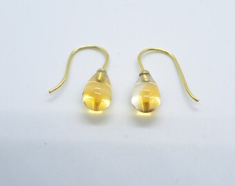 14k gold citrine earrings