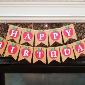 Apple Cake Smash Banner, Apple Birthday Banner, Apple of Our Eye Theme, Apple First Birthday, Fall Birthday , Apple Party Banner