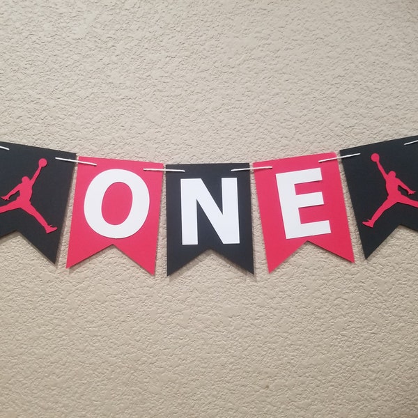 Jordan Jumpman  High Chair Banner - Air Jordan1 st Birthday Banner - Basketball party Jumpman decorations Jordan theme Basketball Jumpman