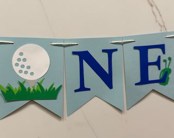 Golf High Chair Banner ,Hole in One Birthday Decorations,Birthday Boy - First Birthday - Golf ParTee