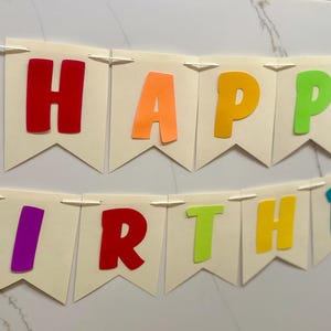 Rainbow  Birthday Banner, Birthday Decor, Baby Shower, Photo Prop, Birthday,Party Decoration,