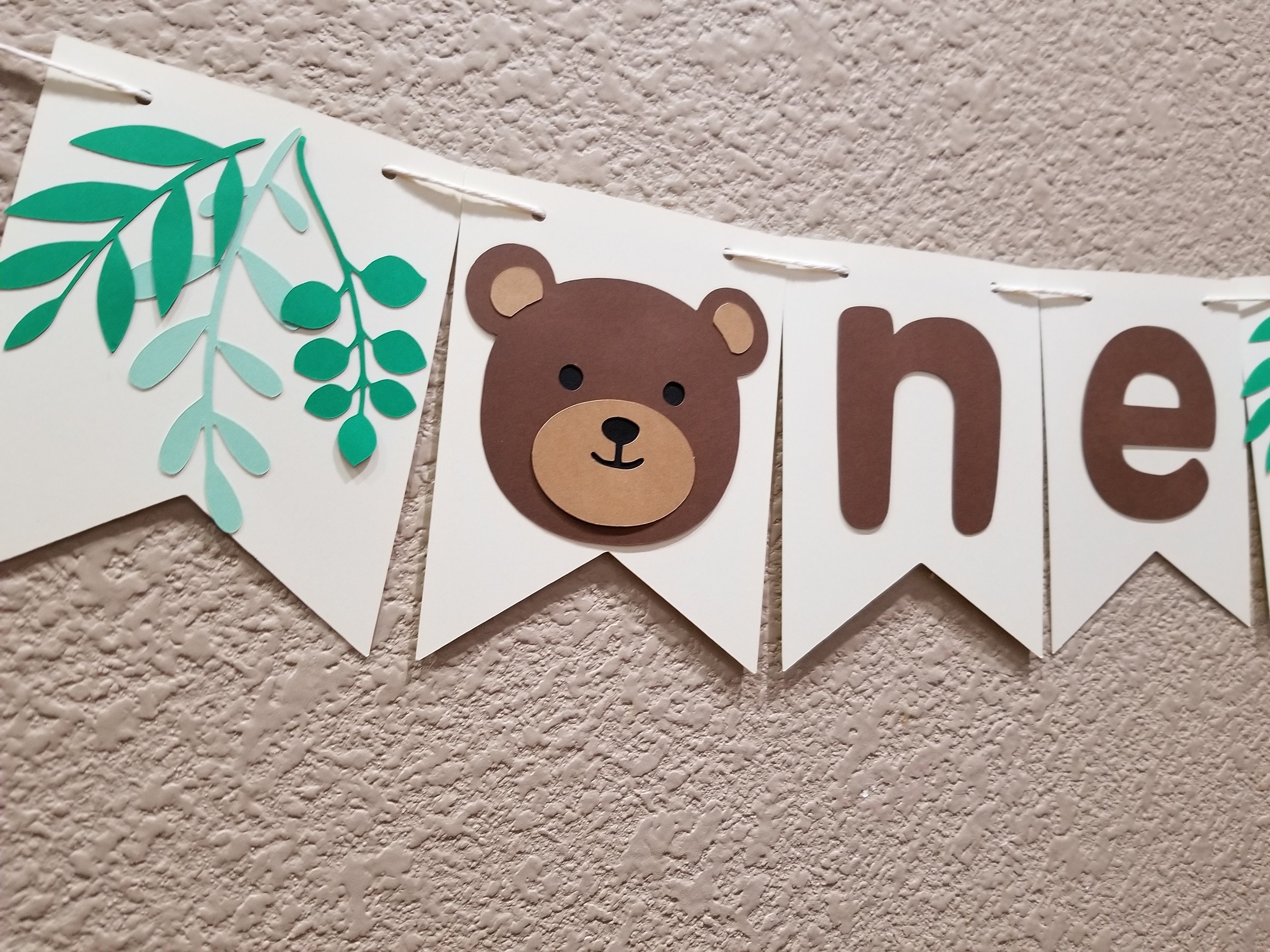 Bear High Chair Banner, Teddy Bear 1st Birthday, One Highchair Banner ...