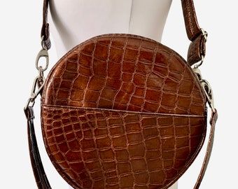 Round Bag Faux Leather