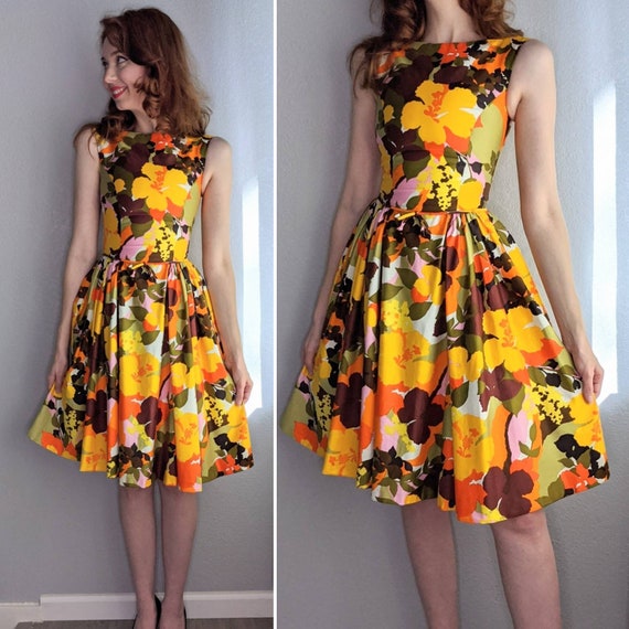 Early 1960s Kamehameha Hawaiian Dress | Mid Centur