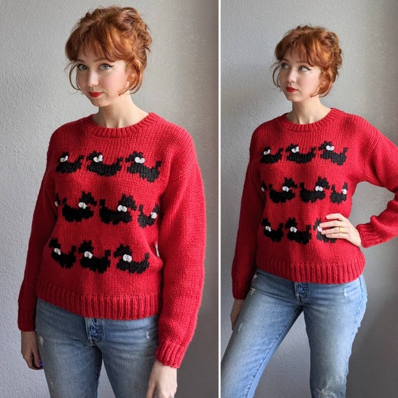 Scottish Terrier Sweater | Adorable Vintage 1980s