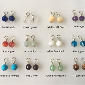 Tiny Crystal Charms for Hoop Earrings, Bracelets and Necklace, Tiny Gold or Silver Gemstone Charms, Birthstone Charms