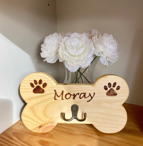 Handmade Personalised Wooden Dog Lead Hook Etsy