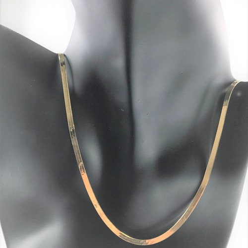 GOLD PLATED Over 925 Solid Sterling Silver Necklace/gold Etsy