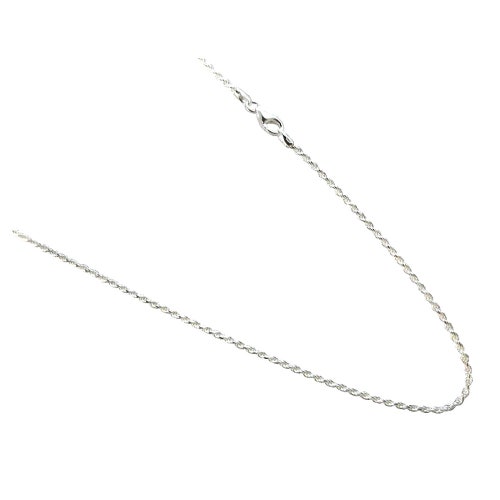 1mm Sterling Silver Rope Chain. Thin 