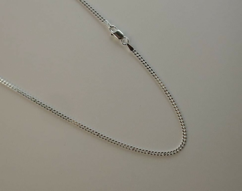 2mm Sterling Silver Curb Chain Necklace. 161820222430 - Etsy