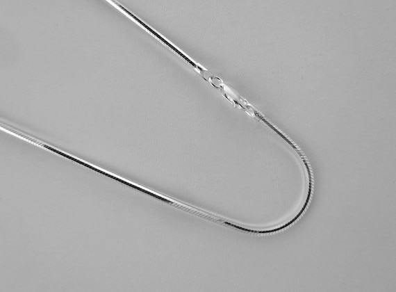 Amazon.com: KISPER Silver 8 Sided Snake Chain Necklace –Thin  925 Sterling Silver Snake Chain Necklace, Dainty 8 Sided Design, Lobster Clasp main image 1