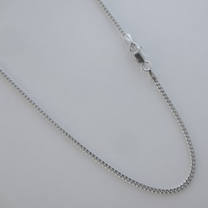 2mm Miami Curb Rhodium Plated Over Silver Chain Necklace. 18,20,22,24,30 Inch Available.