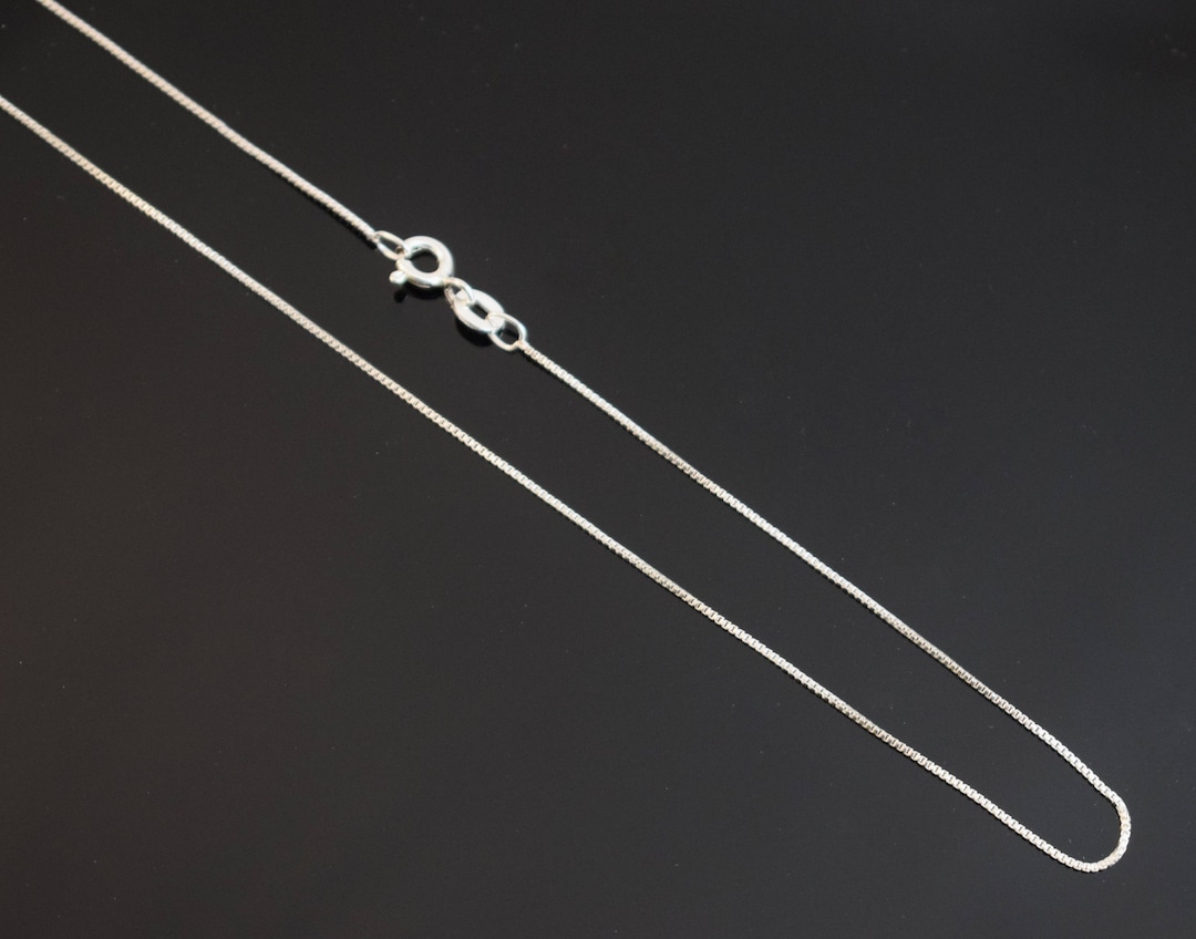 [韓国人気ジュエリー] nff fine belly chain & necklace-silver Sterling Silver Box Chain With Teardrop Pendant Necklace