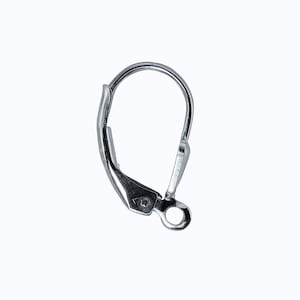 Leverback Earring Findings. Solid Pure .925 Sterling Silver.