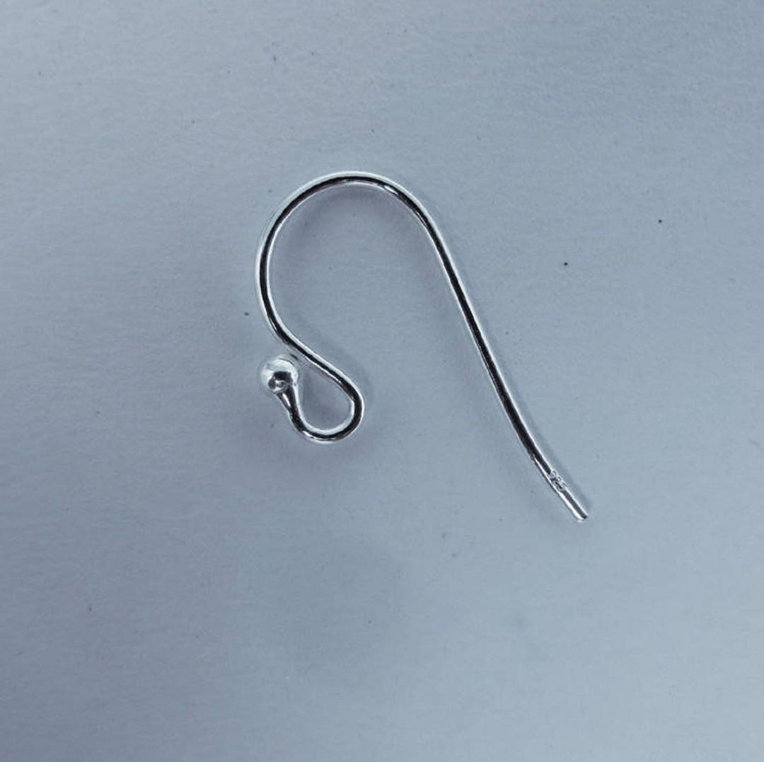 Buy French Wire Earring Findings Hooks, Pure .925 Sterling Silver, Fish  Hook Earrings Part Online in India 