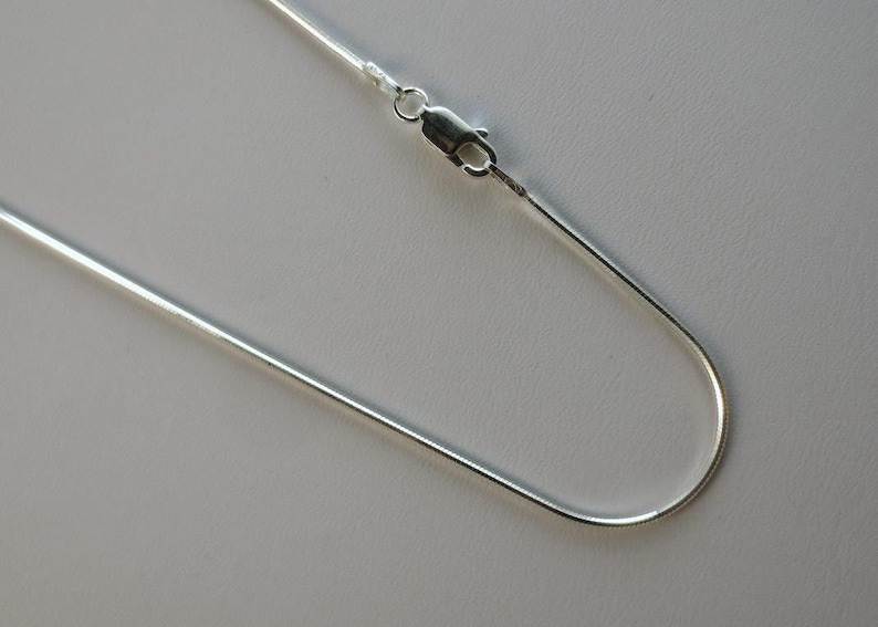Anklet, Bracelet, Necklace 7,8,9,10,11,14,16,18,20,22,24,30 inch 1.2mm 8 sided D/C Snake Chain Sterling Silver image 1