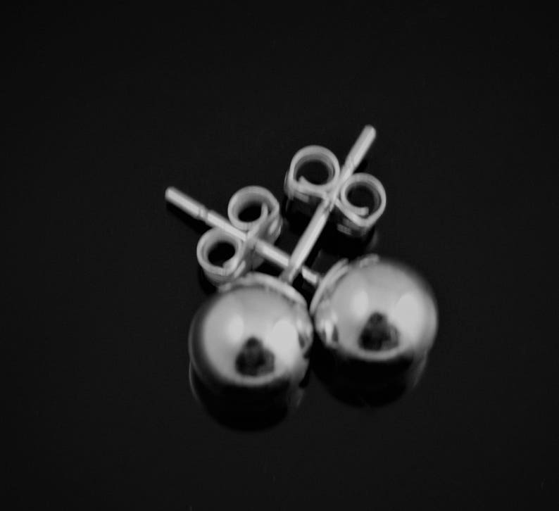 Push-back 2mm 9mm 925 Sterling Silver Plain Bead Silver Earrings 7mm 8mm 5mm 6mm 10mm 4mm 4mm Ball Stud Earrings 3mm
