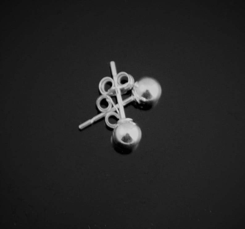 Push-back 2mm 9mm 925 Sterling Silver Plain Bead Silver Earrings 7mm 8mm 5mm 6mm 10mm 4mm 4mm Ball Stud Earrings 3mm
