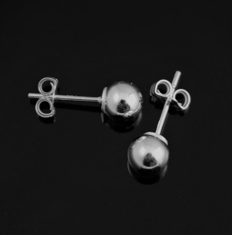 Push-back 2mm 9mm 925 Sterling Silver Plain Bead Silver Earrings 7mm 8mm 5mm 6mm 10mm 4mm 4mm Ball Stud Earrings 3mm