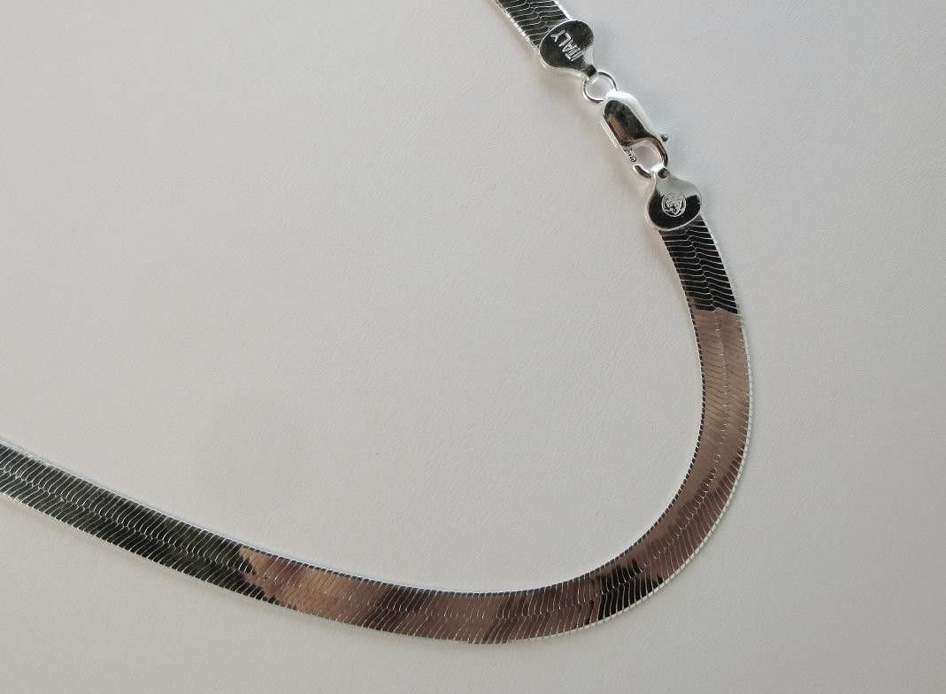 Buy Italian Sterling Silver Herringbone Necklace 16 Inches 8.80 Grams at ShopLC Buy Italian Sterling Silver Herringbone Necklace 16 Inches 8.80 Grams at ShopLC