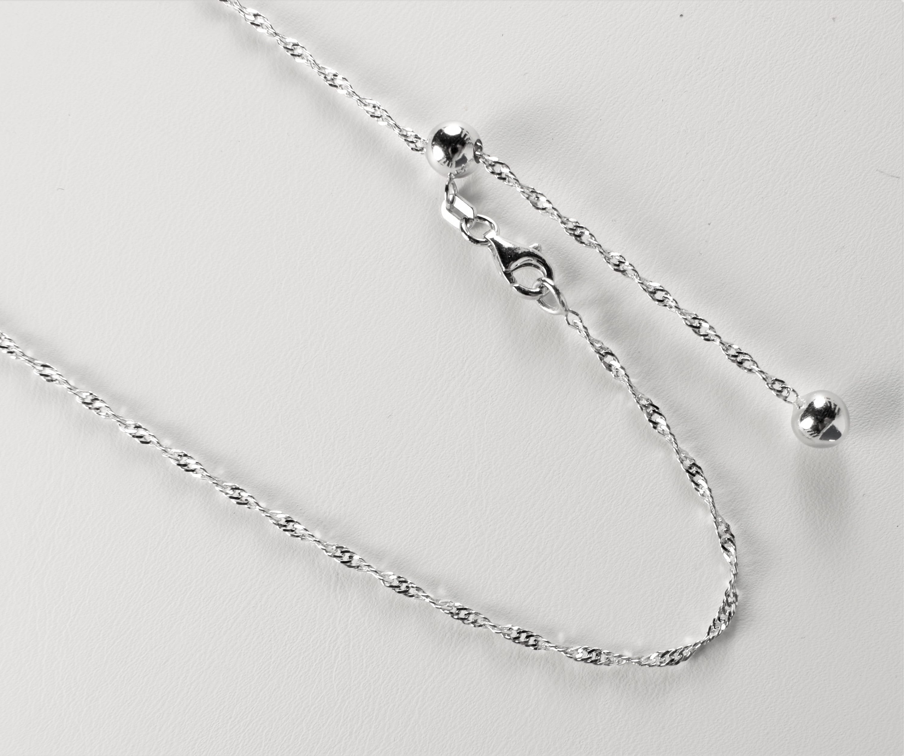 1.5mm Singapore Necklace. Adjustable 24 