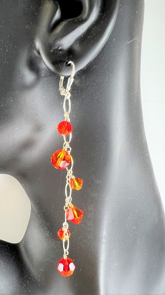 Crystal drop earrings made deals with swarovski elements