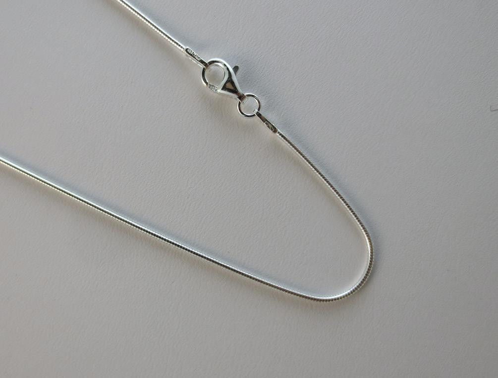1.2mm Sterling Silver Snake Chain. necklace. 14,16,18,20,22,24,30 inch