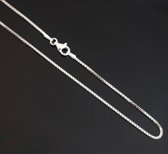 Sterling Silver Box Chain 20 Inch Necklace New