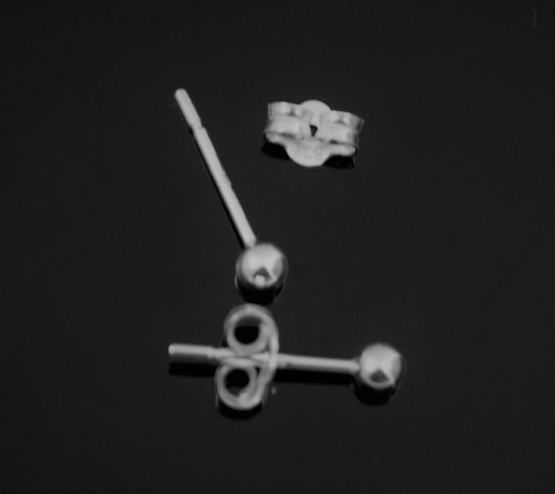 Push-back 2mm 9mm 925 Sterling Silver Plain Bead Silver Earrings 7mm 8mm 5mm 6mm 10mm 4mm 4mm Ball Stud Earrings 3mm