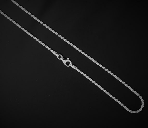 Rope Chain. Sterling Silver Necklace. 1.5mm Thick. - Etsy