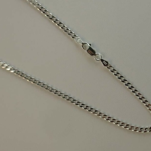 3mm Sterling Silver Curb Chain Necklace 
